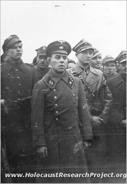 Paul Hoffmann, an SS man on the staff of the Majdanek camp, beeing taken to his execution.